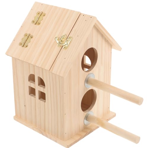 YARNOW Kastenfenster Vogelzuchthäuser Nisten Sittiche Vogelnest Kleines Vogelhaus Lebensraum Große Vögel Schlafnest Garten Vogelhaus Papageienbedarf Holz Sittichnest Holz YARNOW Kastenfenster Vogelzuchthäuser Nisten Sittiche Vogelnest Kleines Vogelhaus Lebensraum Große Vögel Schlafnest Garten Vogelhaus Papageienbedarf Holz Sittichnest Holz von YARNOW