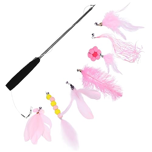 YARNOW 7stücke Pet Cat Toy Angelspielzeug Mit Austauschbaren Köpfen Interaktive Katzenangel Für Katzen Und Kätzchen Fördert Spiel Und Für Drinnen Und Draußen YARNOW 7stücke Pet Cat Toy Angelspielzeug Mit Austauschbaren Köpfen Interaktive Katzenangel Für Katzen Und Kätzchen Fördert Spiel Und Für Drinnen Und Draußen von YARNOW