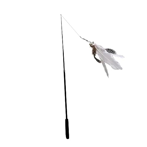 YARNOW Interaktives Katzenspielzeug Angelrute Kätzchen Necken Stick Indoor-Spielzeug Schwarz YARNOW Interaktives Katzenspielzeug Angelrute Kätzchen Necken Stick Indoor-Spielzeug Schwarz von YARNOW