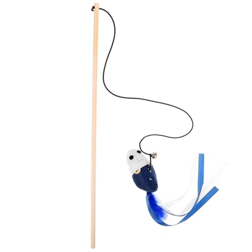 YARNOW Interaktives Katzenspielzeug Mit Katzenangelstab Und Federn Für Hauskatzen Multifunktionales Katzenspielzeug Selbstspiel Und Reduzierung Von Ängsten YARNOW Interaktives Katzenspielzeug Mit Katzenangelstab Und Federn Für Hauskatzen Multifunktionales Katzenspielzeug Selbstspiel Und Reduzierung Von Ängsten von YARNOW