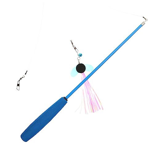 YARNOW Katzenangel Mit Interaktivem Spielzeug Für Hauskatzen Einstellbarer Teaser Mit Blauem Griff Und Glitzerfedern Fördert Bewegung Und Spielvergnügen Für Ihre Katze YARNOW Katzenangel Mit Interaktivem Spielzeug Für Hauskatzen Einstellbarer Teaser Mit Blauem Griff Und Glitzerfedern Fördert Bewegung Und Spielvergnügen Für Ihre Katze von YARNOW