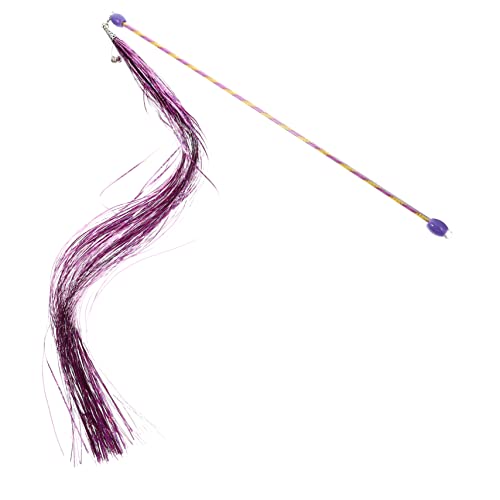 YARNOW Katzen Teaser Stab Interaktives Katzenspielzeug Innenkatze Spielzeug Katzen Angel Lustig Katze Necken Stick Glitter Quaste von YARNOW