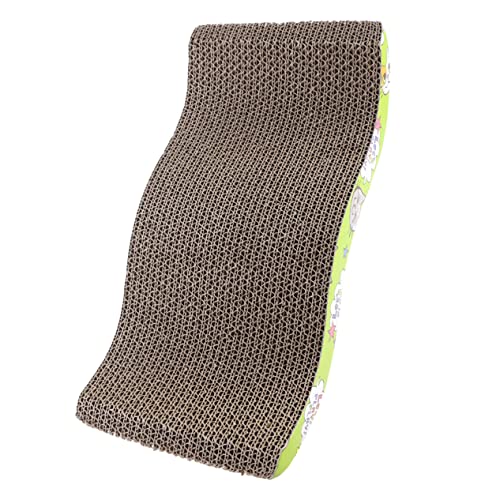 YARNOW Katzenkratzbrett Für Den Innenbereich Recycelbarer Wellpappe-kratzbaum Wellenförmiges Katzenbett Kätzchenpflegespielzeug Kratzbrett Zufällige Farbe von YARNOW