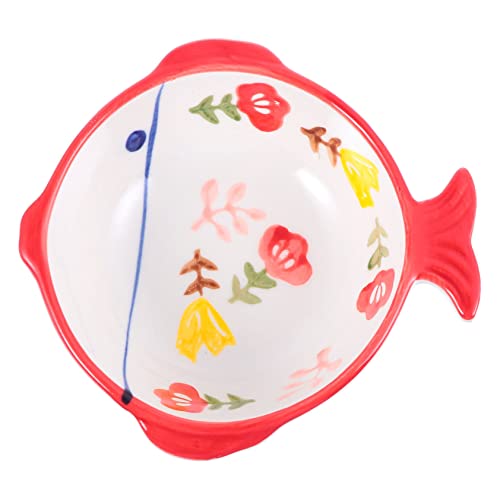 YARNOW Katzennapf pet Bowl katzentasse katzennahrung Katzenfutter Tülle geneigte Katzennäpfe mit Ständer Futternäpfe für Katzen groß Futternapf für Katzen Trinknapf für Katzen Keramik rot von YARNOW