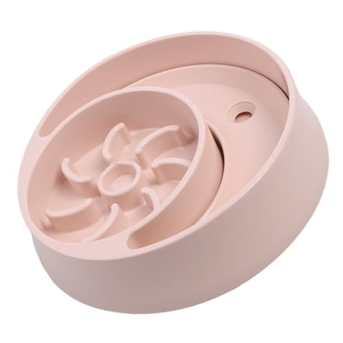 YARNOW Katzennapf tierfutter pet Feeder hundekot Katzennäpfe Hund wassernapf Spielzeug Haustier Futterteller für Hundefütterung Slow-Food-Bowl Anti-Ersticken Zubringer Hundefutter pp Rosa von YARNOW