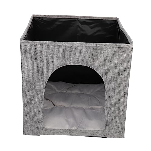 YARNOW Katzennest haustierzelt pet Bed catsbests haustierfeldbett katzenbetten Katzenspielzeug für Wohnungskatzen Goth-Kratzbaum Katzentür Welpenruhenest Haushalt Katzenhaus Leinen- Grey YARNOW Katzennest haustierzelt pet Bed catsbests haustierfeldbett katzenbetten Katzenspielzeug für Wohnungskatzen Goth-Kratzbaum Katzentür Welpenruhenest Haushalt Katzenhaus Leinen- Grey von YARNOW
