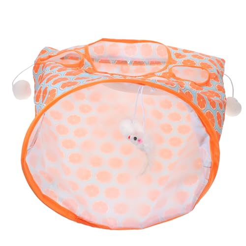 YARNOW Katzenröhrentunnel, Gelangweilte Katze, Haustierspielzeug, Selbstinteraktives Katzenspielzeug Mit Plüschball YARNOW Katzenröhrentunnel, Gelangweilte Katze, Haustierspielzeug, Selbstinteraktives Katzenspielzeug Mit Plüschball von YARNOW