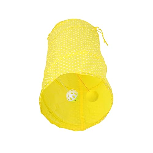 YARNOW Katzenspielzeug Kätzchen -Tunnel Katzentunnelspielhaus Katze Wohnungskatzen zusammenklappbar Kätzchen faltbar Tunnelspielzeug für Katzen Pet-Tube- Yellow YARNOW Katzenspielzeug Kätzchen -Tunnel Katzentunnelspielhaus Katze Wohnungskatzen zusammenklappbar Kätzchen faltbar Tunnelspielzeug für Katzen Pet-Tube- Yellow von YARNOW