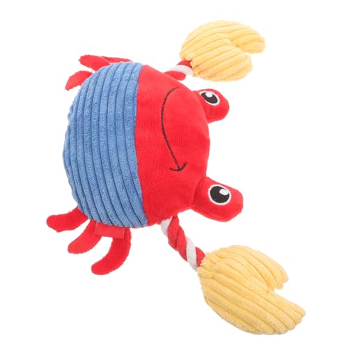 YARNOW Kauspielzeug Für Hunde Krabbenform Weiches Plüschmaterial Langlebig Und Bissfest Interaktives Spielzeug Für Kleine Und Mittlere Hunde Für Spielzeit Und Zahnpflege von YARNOW