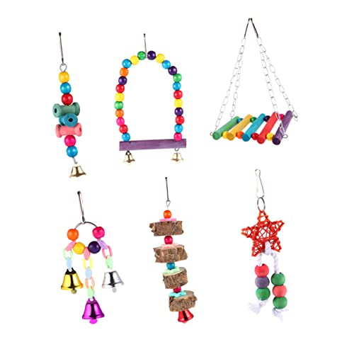 YARNOW 7stücke Teiliges Papageienspielzeug-Set Für Käfige Bunte Glocken Und Schaukelsysteme Für Wellensittiche Nymphensittiche Und Andere Vögel Robustes Zubehör Für Mehr Spielspaß YARNOW 7stücke Teiliges Papageienspielzeug-Set Für Käfige Bunte Glocken Und Schaukelsysteme Für Wellensittiche Nymphensittiche Und Andere Vögel Robustes Zubehör Für Mehr Spielspaß von YARNOW