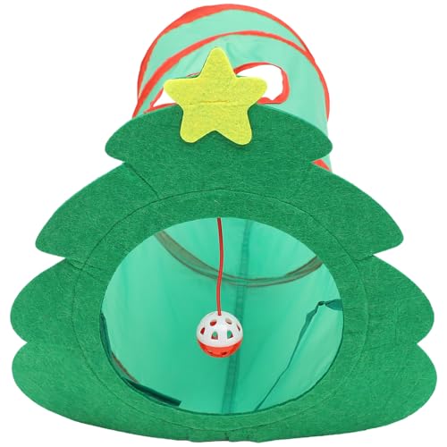 YARNOW Katzen-weihnachtstunnelspielzeug Für Den Innenbereich Katzentunnel Und Spielzeug Für Kätzchen von YARNOW