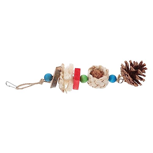 YARNOW Vogel Kauspielzeug Papagei Kiefernzapfen Holz Hängespielzeug Für Sittiche Nymphensittiche Käfig Zubehör YARNOW Vogel Kauspielzeug Papagei Kiefernzapfen Holz Hängespielzeug Für Sittiche Nymphensittiche Käfig Zubehör von YARNOW