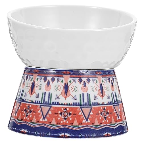 YARNOW Keramischer Futter Und Wassernapf Für Katzen Erhöhter Futternapf Mit Rutschfestem Boden Elegantes Design Für Tägliche Fütterung Und Entspannte Essenszeiten von YARNOW