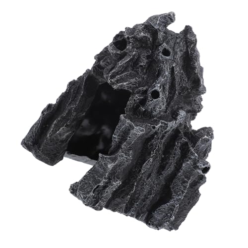 YARNOW Zuchttank Reptilienversteck Harz Reptilienhöhle Schlangentank Zubehör Fischtank Landschaftsdekor Versteck von YARNOW