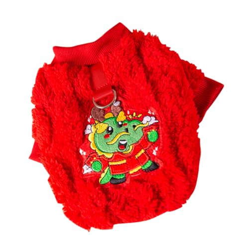 YARNOW Kleidung für Haustiere Zwergdackelmäntel für Hunde Hunde-Kapuzenpullover Dackel Hundekostüme pet Supplies hundewintermantel Haustierkleidung Wintermantel für Welpen Fussel rot von YARNOW