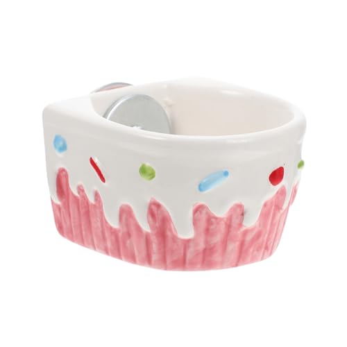 YARNOW Kleine Hängeschale tierfutterbehälter pet Food Container Squirrel Futterschale Futter Schüssel für Degus Hamster Haustier Eichhörnchenschale Kaninchenschale Keramik von YARNOW