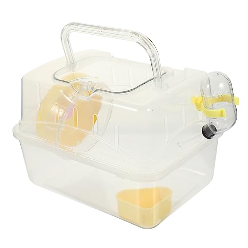 YARNOW Hamster Tragetasche Kompakte Transportbox für Kleine Haustiere Transparent Leicht für Reisen und Ausflüge von YARNOW