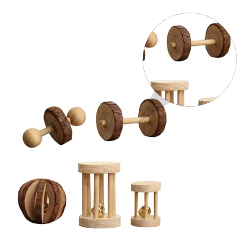 YARNOW 5stücke Holzspielzeug Für Hamster Molar Spielzeug Haustier Kauspielzeug Kleintier Spielplatz Langlebiges Kauen Spielzeug Für Mäuse Und Andere Kleine Haustiere von YARNOW