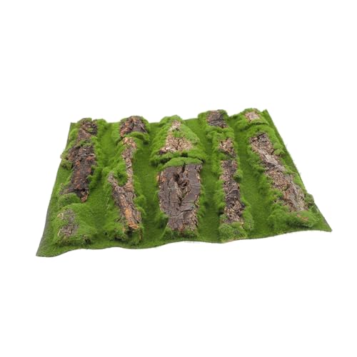 YARNOW Kletternde Tierrinden-Dekoration Gecko-substrat Schildkröte Led Deckel 3D-Aquarium Reptilienlicht Schildkröten -backenplattform Künstliche Pflanzen Geckobecken Künstliches Moos von YARNOW