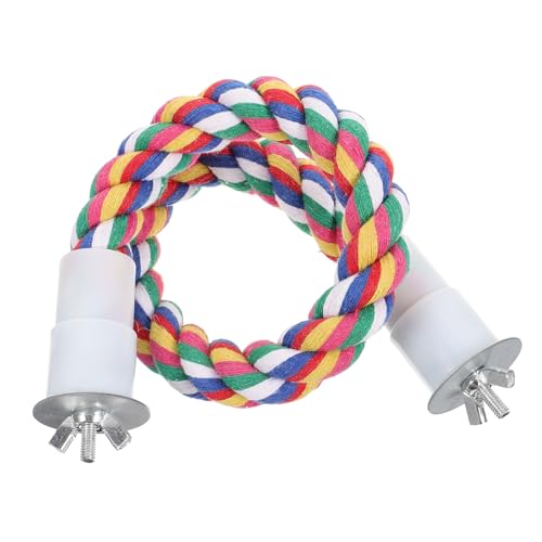 YARNOW Hängendes Papageien-Spielzeug Aus Strapazierfähigem Baumwollseil Kletterseil Für Vögel Für Wellensittiche Und Nymphensittiche Fördert Spiel Und Kauverhalten YARNOW Hängendes Papageien-Spielzeug Aus Strapazierfähigem Baumwollseil Kletterseil Für Vögel Für Wellensittiche Und Nymphensittiche Fördert Spiel Und Kauverhalten von YARNOW