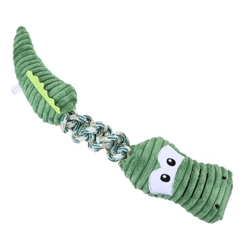 YARNOW Knotenspielzeug für Hunde Beißspielzeug für Haustiere Kauspielzeug für Hunde interaktives Spielzeug zahnhygiene Spielzeuge Hundespielzeug kauen krokodilförmiges Baumwollseil klein von YARNOW