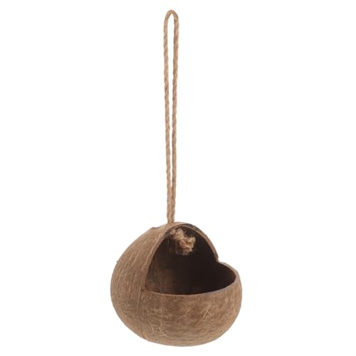 YARNOW Kokosnuss Schale Kokosnuss Vogelhaus Hängendes Nistnest Aus Natürlicher Kokosnussschale Für Ideal Für Zucht Und Für Papageien Wellensittiche Und Andere Kleine YARNOW Kokosnuss Schale Kokosnuss Vogelhaus Hängendes Nistnest Aus Natürlicher Kokosnussschale Für Ideal Für Zucht Und Für Papageien Wellensittiche Und Andere Kleine von YARNOW