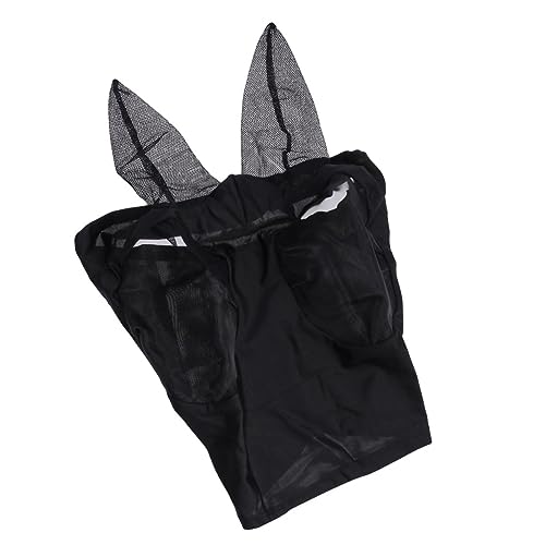 YARNOW Fliegenmaske Für Pferde Schwarze Maske Leicht Und Atmungsaktiv Für Den Hals Von Pferden von YARNOW