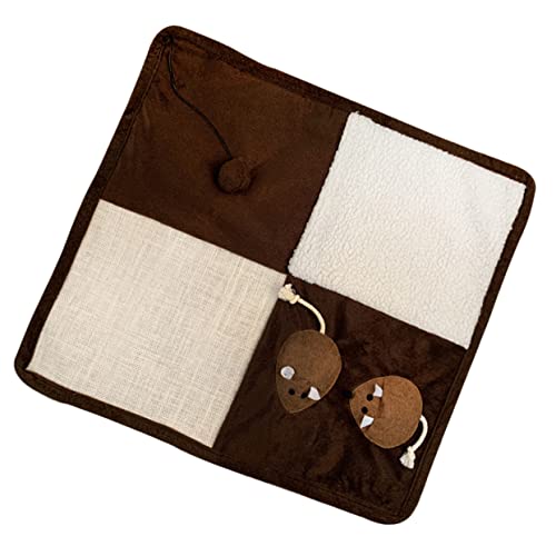 YARNOW Kratzmatte Für Katzen Weiche Haustier-spielmatte Quadratische Katzenkratzmatte Aus Hochwertigem Material Schutz Für Möbel Als Schlafmatte Für Katzen Und Kätzchen von YARNOW