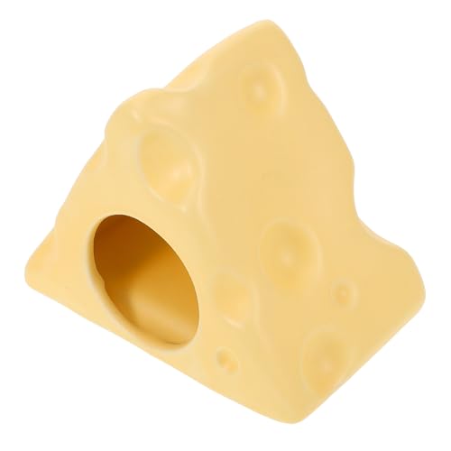YARNOW Kühlnest für Hamster Sommerhamsterversteck klein drinnen Schlafbett für Hamster Hamsterhaus nagerhaus Hamsterhöhle Käseform Versteck Käse Versteck Hamsternest Hamsterkäfige Keramik von YARNOW