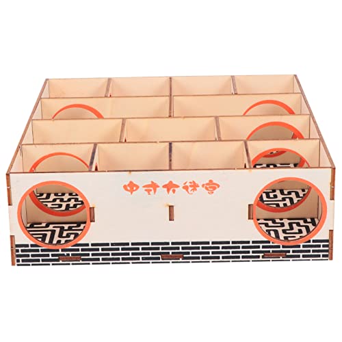 YARNOW Labyrinth Zwerg Mauslabyrinth Tunnel des kleinen Tierspiels Hamster hamsterspielzeug Puzzle Hamsterholzlabyrinth Labyrinth für Hamster hölzern von YARNOW
