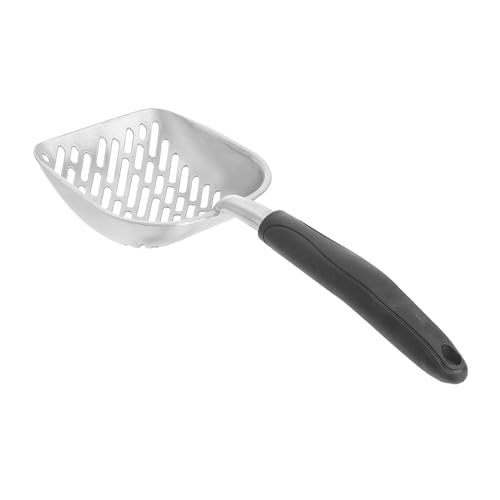 YARNOW Langlebige Katzenstreuschaufel mit Langem Griff Robustes Metall Kratzfest und Rostfrei Ergonomischer Griff für Einfache Aller Katzenstreuarten für Ecken und Große Portionen Blau von YARNOW