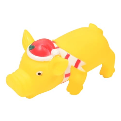 YARNOW Quietschendes Hundespielzeug in Schweineform Beißspielzeug Für Haustiere Interaktives Kauspielzeug Für Welpen Für Große Mittelgroße Und Hunde Zufällige Farbe von YARNOW