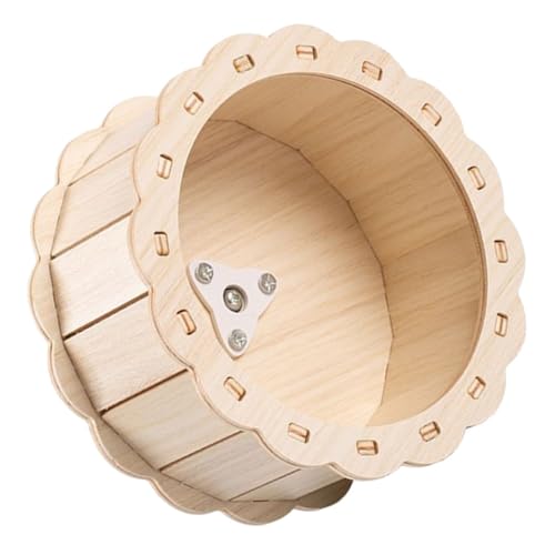 YARNOW Laufband für Haustiere Hamster-Rollenrad Übungsrad Laufräder für Kleintiere Mini Laufband Spielzeug Eichhörnchen Spielrad Rollenrad trainieren Stumm Chinchilla Leiter Igel hölzern von YARNOW