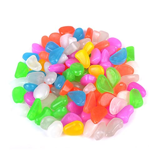 YARNOW 100 Stücke Glow Aquarium Glow S Beleuchtung S Fisch Tank S Kopfsteinpflaster Kieselsteine ​​für Fisch Tank von YARNOW