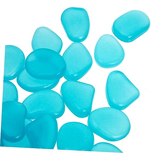 YARNOW 100stücke Leuchtende Kieselsteine Für Aquarien Und Garten Fluoreszierend Dekorative Steine Für Fischbecken Gartenlandschaft Deko Sicher Für Fische Und Pflanzen von YARNOW