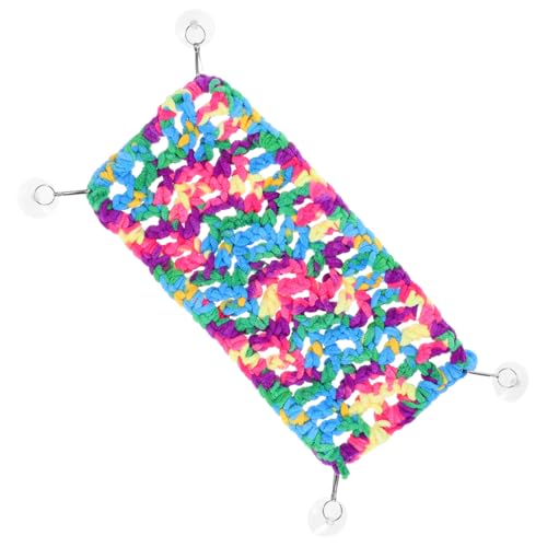 YARNOW Lizard Hammock mit Saugnapf Platzsparende Vielseitige Hängematte als Ruheplatz für Bartagamen Echsen Hamster und Kleine Haustiere Naturfarbene Leicht zu Reinigende Schlafmatte von YARNOW