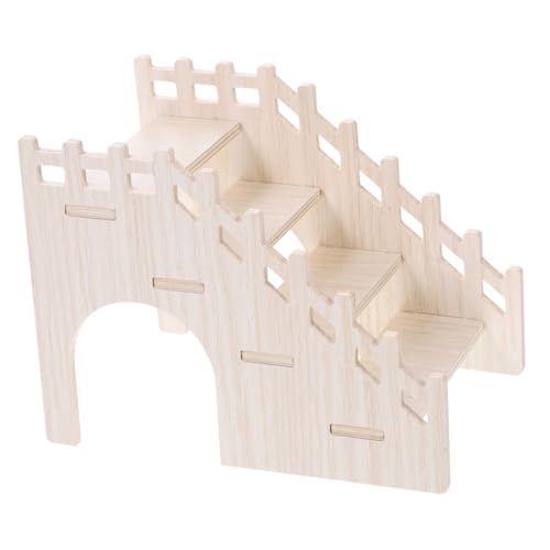 YARNOW Meerschweinchen-Labyrinth klein Leiter meerschweinchen versteck Käfige für Meerschweinchen Hamster hamsterspielzeug Chinchilla-Kletterspielzeug Hamsterbrücke hölzern von YARNOW