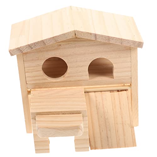 YARNOW Mein Nachbar Versteck Hamster Bett drinnen Leisten Plattform nagerhaus kleintierhaus blockbohlenhaus holzhaus holzhäuser Rattenzimmer aus Holz kleine Haustierhütte hölzern von YARNOW