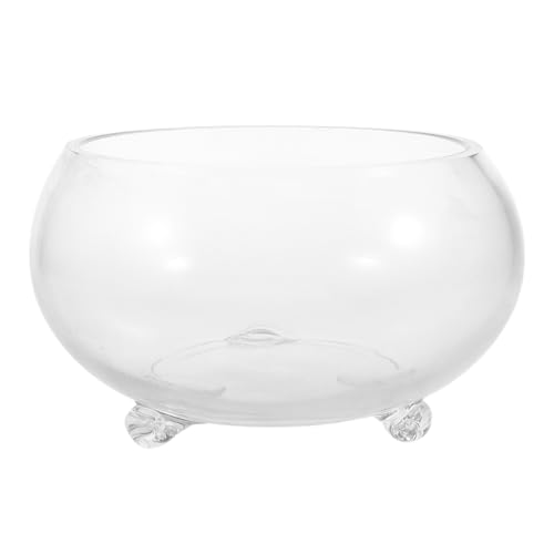 YARNOW Glas-blasenschale Terrarium Aquarium Pflanzgefäß Runde Glasvase Fischschale Betta-Fisch Aquarium Zuhause Hochzeit Dekoratives Herzstück von YARNOW