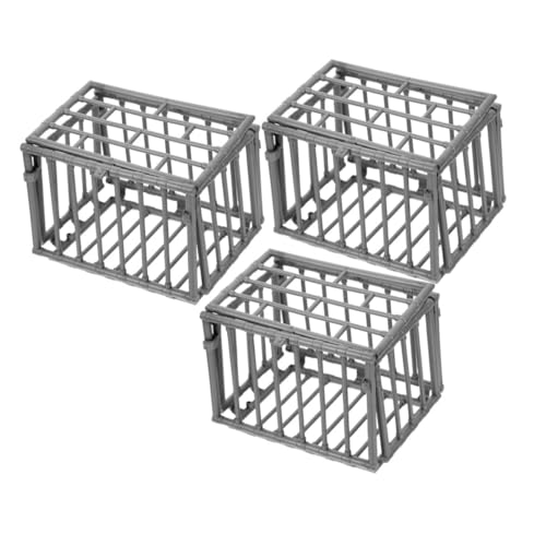 YARNOW 3pcs Modell Käfig Miniatur Zaun Spielzeug Mini Meerschweinchen Tierheim Ornament von YARNOW