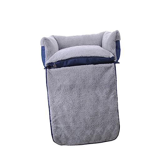YARNOW Hundehütte Mit Schlafsofa – Quadratische Hundehütte Mit Muschelschale Warme Decke Mehrzweck-hundebett Ohne Boden Haustierfreundliches Material von YARNOW