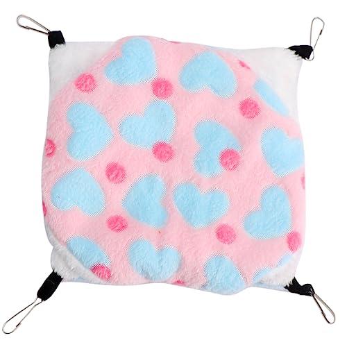 YARNOW Käfigbett für Meerschweinchen Nahrungsspielzeug für Ratten bärtiges Drachenbett Plüsch Schlafsack hängendes Bett Haustier Haustierbett Doppelschicht Haustierzubehör Hängematte Rosa YARNOW Käfigbett für Meerschweinchen Nahrungsspielzeug für Ratten bärtiges Drachenbett Plüsch Schlafsack hängendes Bett Haustier Haustierbett Doppelschicht Haustierzubehör Hängematte Rosa von YARNOW
