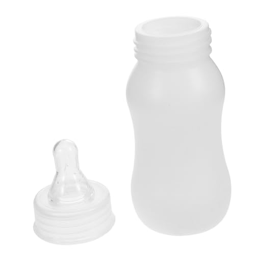 YARNOW Nuckelflasche milchspender Kleine Tierlammflasche Animal Fütterungsflasche Trinkflasche für Vieh katzensaugflasche Futterspender Saugflaschen für Kleinkinder Plastik Weiß von YARNOW