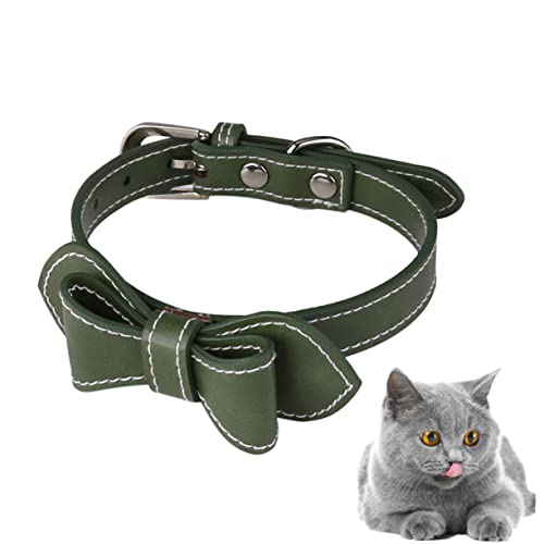 YARNOW Für Hündinnen Aus Pu Mit Schleife Kreatives Haustierhalsband Modisches Für Hunde Und Grün von YARNOW