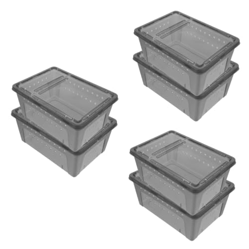 YARNOW Packung Mit 6 Stück Spinnen-Terrarium Terrarium zubehör Reptilienträger Futterbehälter für Reptilien Froschkäfig Zuchtbecken Futterboxen für Reptilien Schneckenbrutkasten Plastik YARNOW Packung Mit 6 Stück Spinnen-Terrarium Terrarium zubehör Reptilienträger Futterbehälter für Reptilien Froschkäfig Zuchtbecken Futterboxen für Reptilien Schneckenbrutkasten Plastik von YARNOW