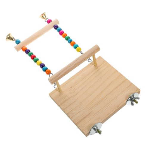 YARNOW Papagei Holzplattform Stand Papageienschaukel Barsch Vogelkäfig Vogel Spielplatz Vogel sitzstange Papageienständer Papageienstange aus Holz Vogelstange aus Holz hölzern von YARNOW