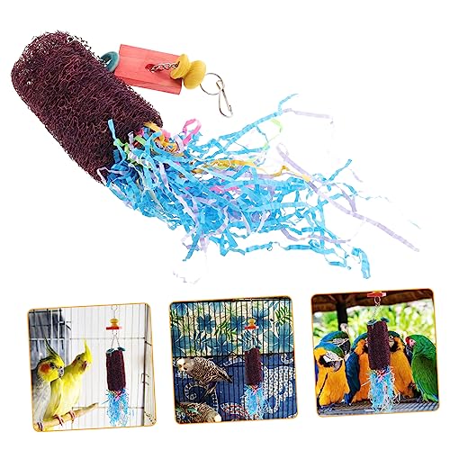 YARNOW Hängendes Kauspielzeug Für Papageien Vogelkäfig Holzspielzeug Beißspielzeug Für Vögel Haustierspielzeug Kauspielzeug Für Papageien Spielzeug Für Vogelkäfige von YARNOW