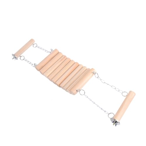 YARNOW Papagei Kletterspielzeug Holzleiter Schaukel für Kleine Vögel Sicheres Naturholz Vogelspielplatz mit Leiter und Schaukel für Wellensittiche Nymphensittiche und Papageien von YARNOW