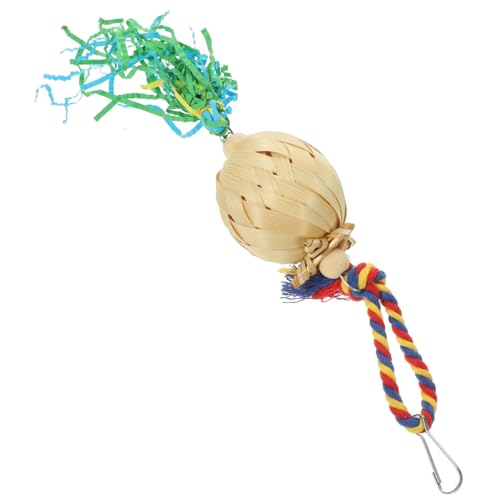 YARNOW Papagei Kauspielzeug Vogel Hängendes Kauspielzeug Papagei Spielzeug Vogelkäfig Zubehör 6 * 26cm und Stabil von YARNOW