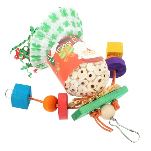 YARNOW Xmas- Papageien Spielzeug Hängendes Kauspielzeug Für Vögel Natürlichem Und Langlebig Für Papageien Und Andere Vögel Als Vogelkäfig-zubehör von YARNOW